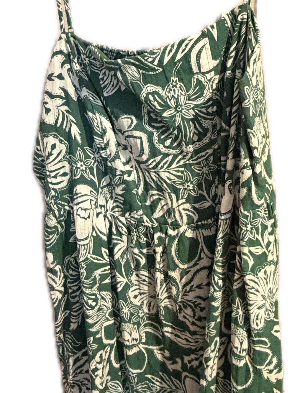 H&M Green and White Floral Maxi Dress